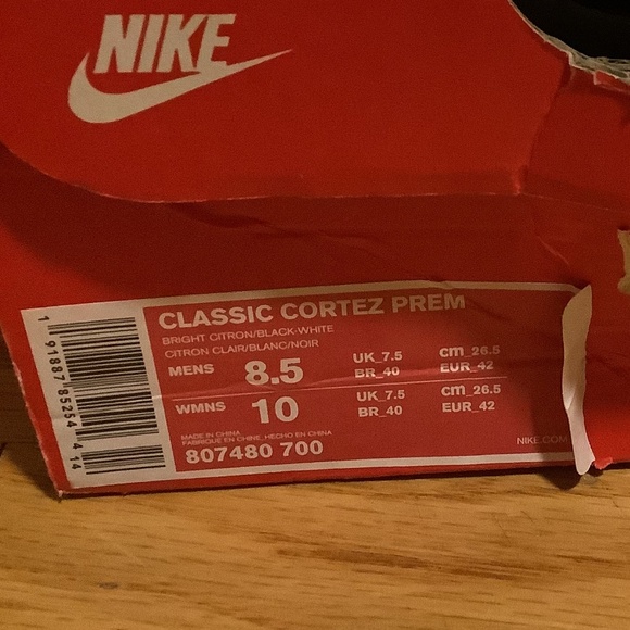 Nike Classic Cortez Premium Yellow Blazing Sun Mens Size 8.5 - Picture 15 of 15